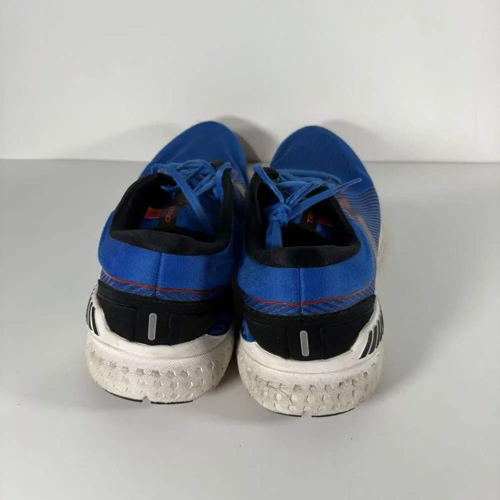 Brooks Transcend 7 Mens Size 11.5 Blue Red Athletic Running Shoes Sneakers